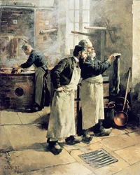 Taller de teñido en los Gobelinos, siglo XIX